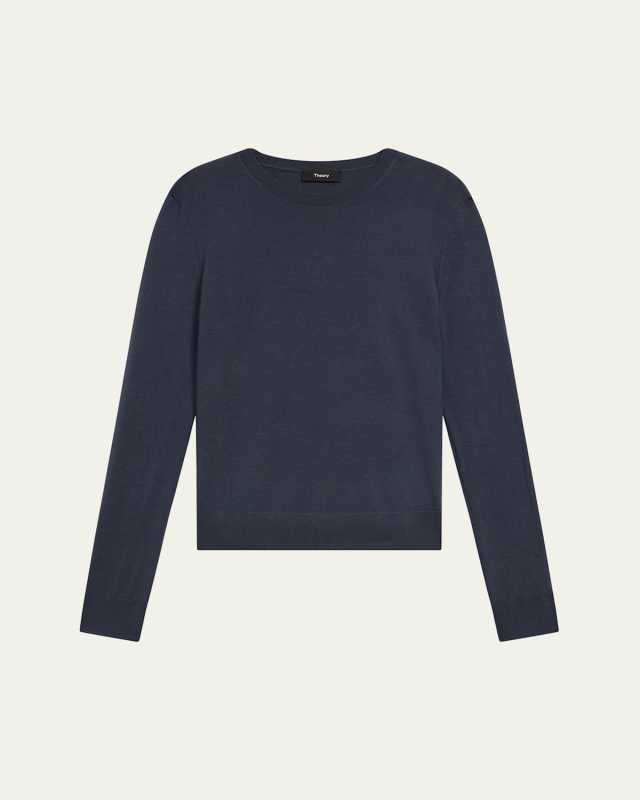 Regal Merino Wool Knit Crewneck Top